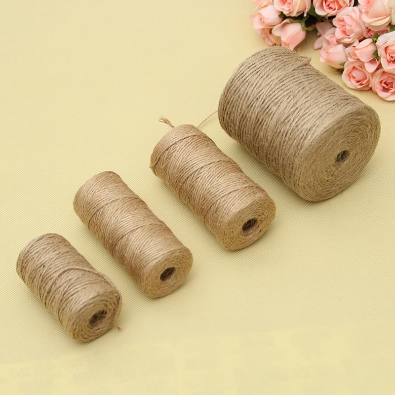 Twine Jute Natural - 30/50/300 เมตรธรรมชาติ Vintage Jute เชือก String