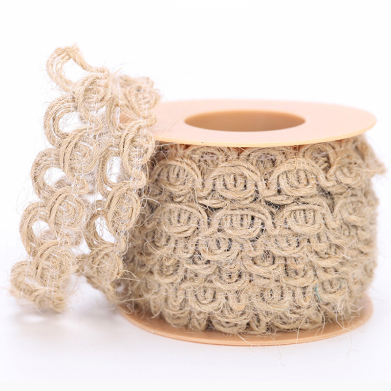 Twine Jute Natural - 5M ธรรมชาติ Jute ริบบิ้นเชือกสาย DIY หัตถกรรมงานแต่งงานห่อของขวัญริบบิ้น