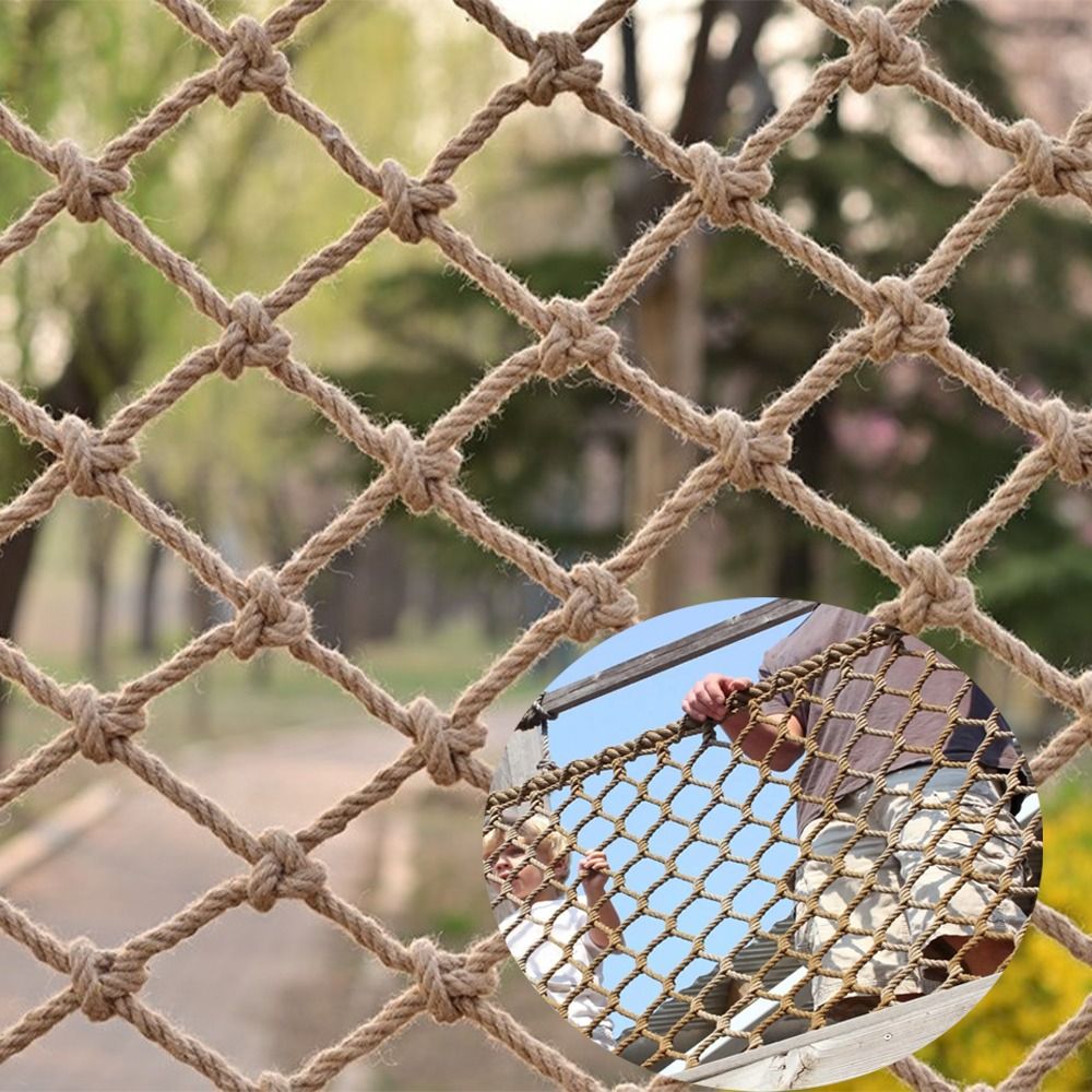 Twine Jute Natural - ตาข่ายปีนป่ายจากเชือกป่านธรรมชาติ เชือกป่านสำหรับสวน ระเบียง เชือกป่านสำหรับทำโครงตาข่ายตกแต่ง ตาข่ายตกแต่งเพดาน ตาข่ายตกแต่งผนัง