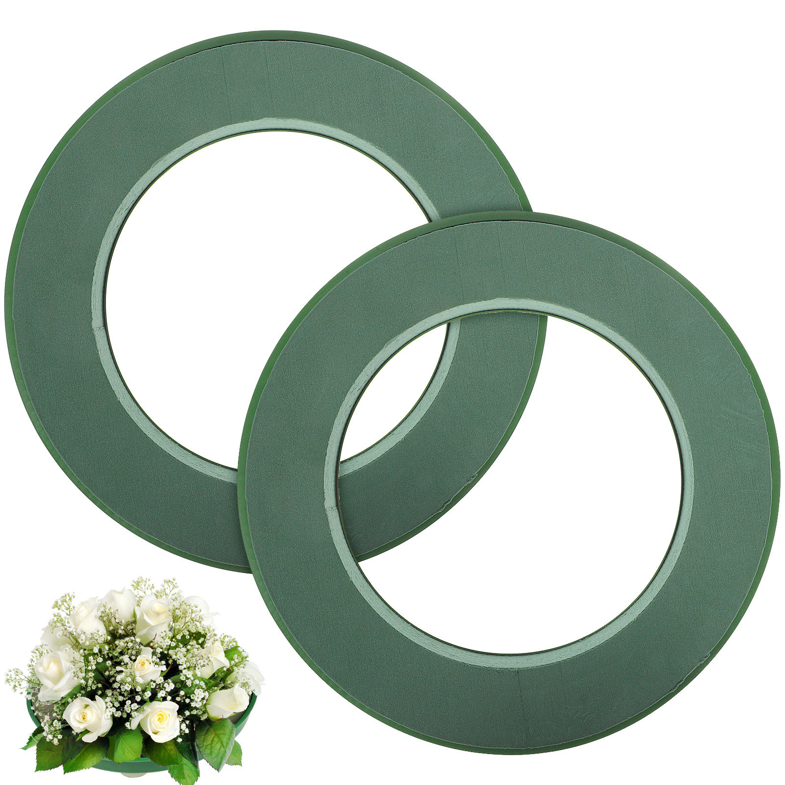 แผ่นโฟมดอกไม้แบบดูดติด 2 ชิ้น  - Florist Wreath Supply บทวิจารณ์และราคา