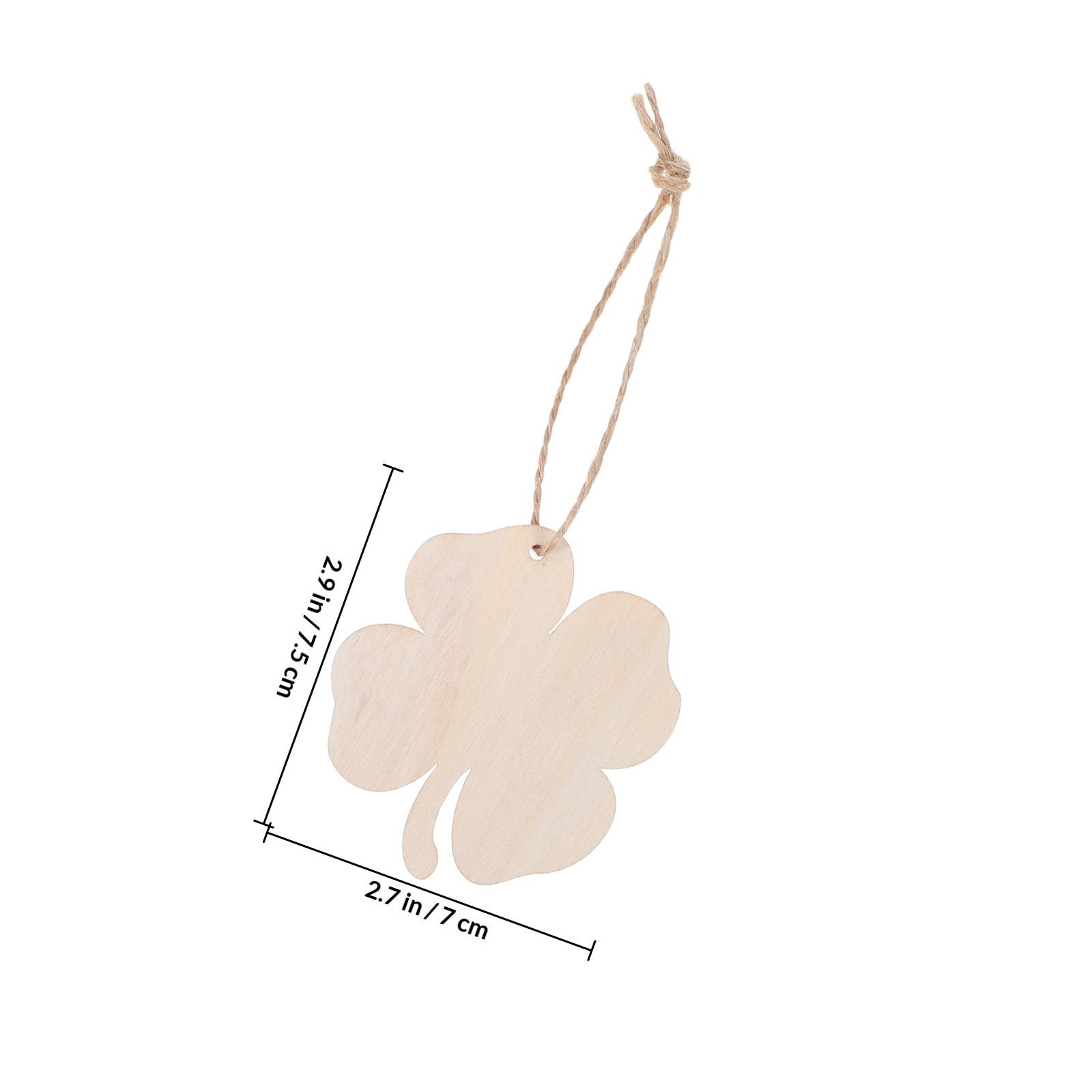 แผ่นไม้รูปใบโคลเวอร์สี่แฉก 10  - Twine Jute Natural บทวิจารณ์และราคา