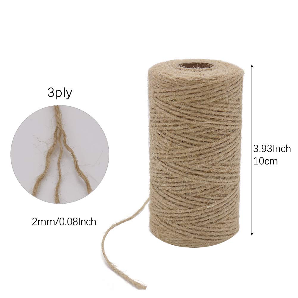 เชือกป่านจูท 2 มม. 3 เส้น ยาว  - Twine Jute Natural บทวิจารณ์และราคา
